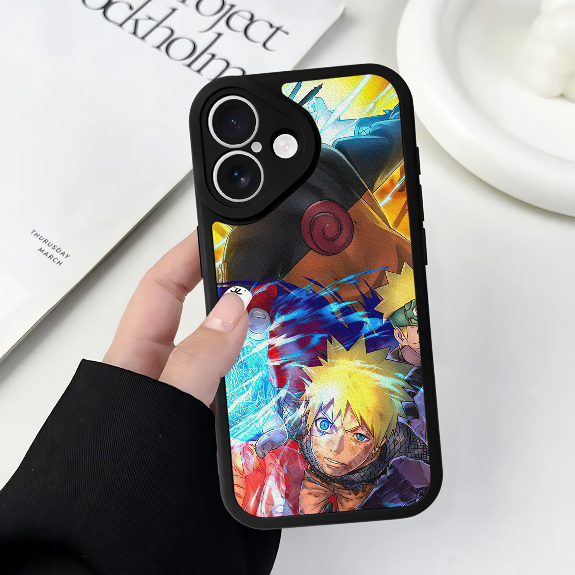 （画像用） NARUTO -ナルト- NARUTO -ナルト- 疾風伝 【iPhone 16シリーズ対応】シリコンスマホケース（レザー調） 材質：シリコン
